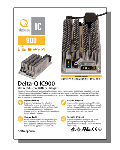 Delta-Q IC900 Specification Sheet
