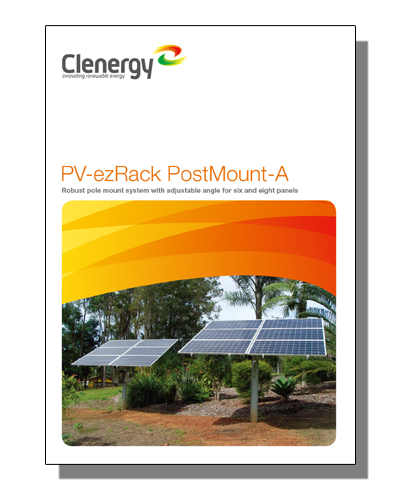 Clenergy ER-PM2/AXL Version 2 Ezrack Postmount 2-A XL KIT Solar Panel ...