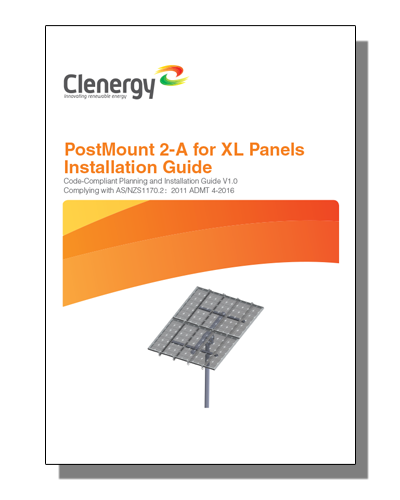 Clenergy ER-PM2/AXL Version 2 Ezrack Postmount 2-A XL KIT Solar Panel ...