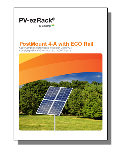 Clenergy Ezrack Postmount 4-A Version 2 KIT Solar Panel Mounting System ...