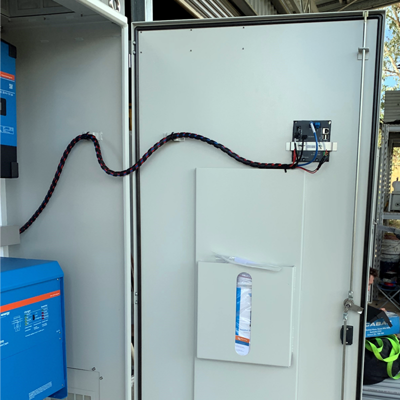 Front door CCGX control panel wiring