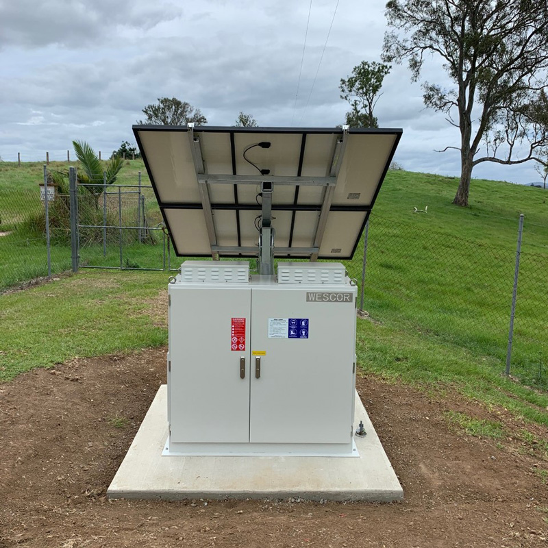 Gympie Off-Grid Electric Gate installation - Cabinet closed