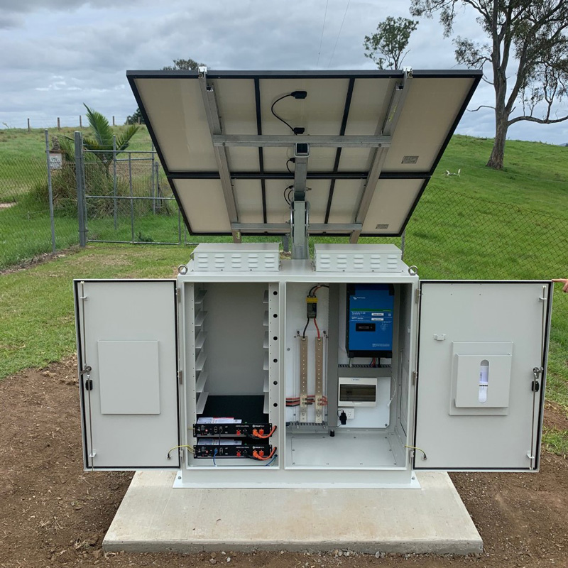 Gympie Off-Grid Electric Gate installation - Cabinet open