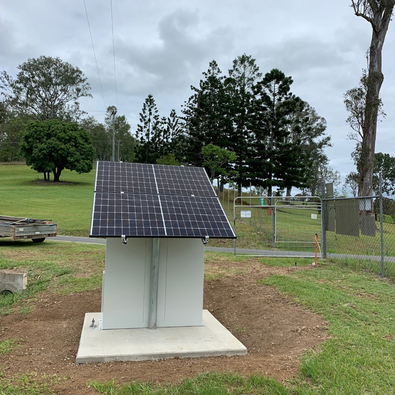 Gympie Off-Grid Electric Gate installation - Solar array