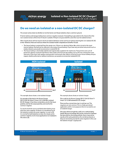 Isolated or non-isolated DCDC chargers