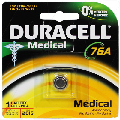 PX76AB - PX76A Duracell Alkaline battery replaces 157, A76, AG13, G13A,  GPA76, KA76, L1154, LR44, PX76A, PX76AB, RW82, SB-F9, V13GA