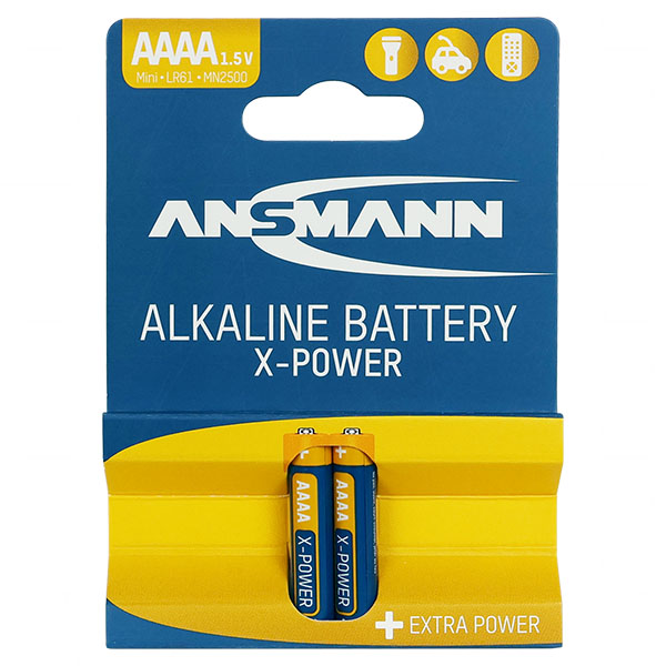 Ansmann AAAABP2(A) 15100005 AAAA size Alkaline Battery. Replaces 4061