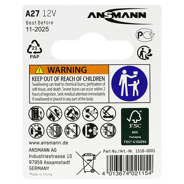 Ansmann A27-BP1(A)