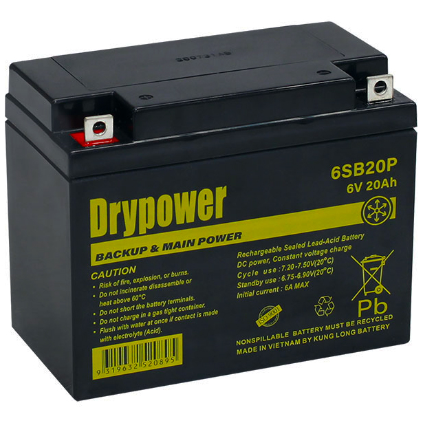 Аккумулятор 6v 20ah