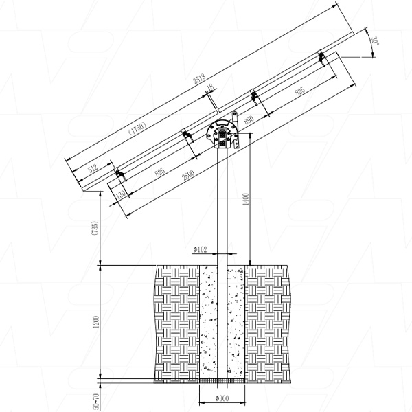 Clenergy ER-PM4/A-V2 Ezrack Postmount 4-A Version 2 KIT Solar Panel ...