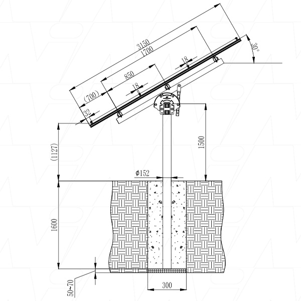 Clenergy ER-PM6/A Ezrack Postmount 6-A KIT Solar Panel Mounting System ...
