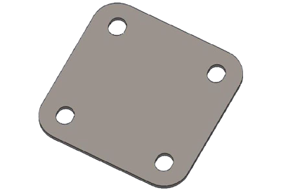 4 Hole Steel CAD IMAGE