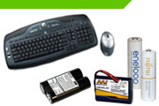 Cordless Keyboard, Mouse, Slate Batteries