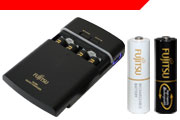 Fujitsu Nickel Metal Hydride Consumer Batteries and Chargers