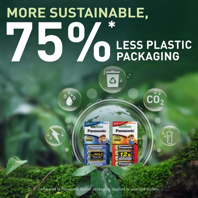 More sustainable packaging, featuring 75% less plastic than before