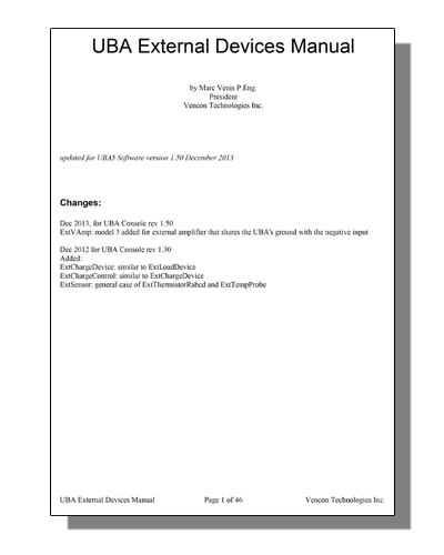 UBA External Devices Manual