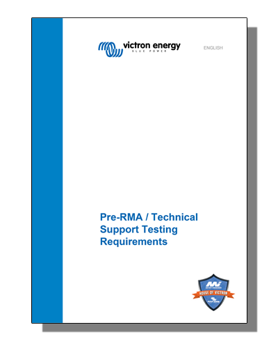 Pre-RMA / Technical Support Testing Requirements