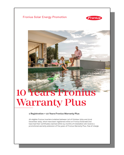 Fronius 10 Year Warranty