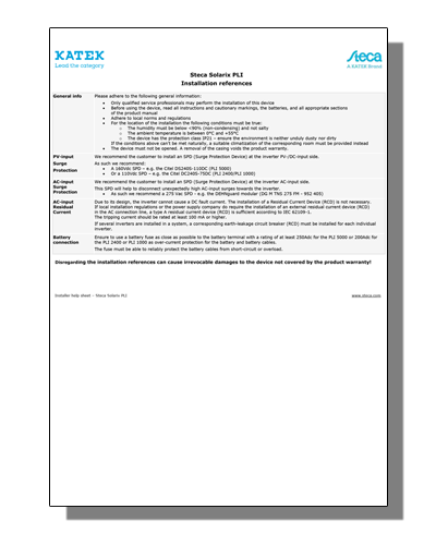Steca FAQ's Document