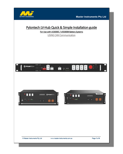 Pylontech LV Hub InstallationGuide